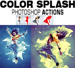 极品PS动作－彩块飞溅（第二版）：Color Splash Photoshop Actions